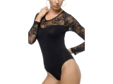 BODYSUITS FOR WOMEN LONG SLEEVE WITH LACE MICROMODAL HELIOS 4056